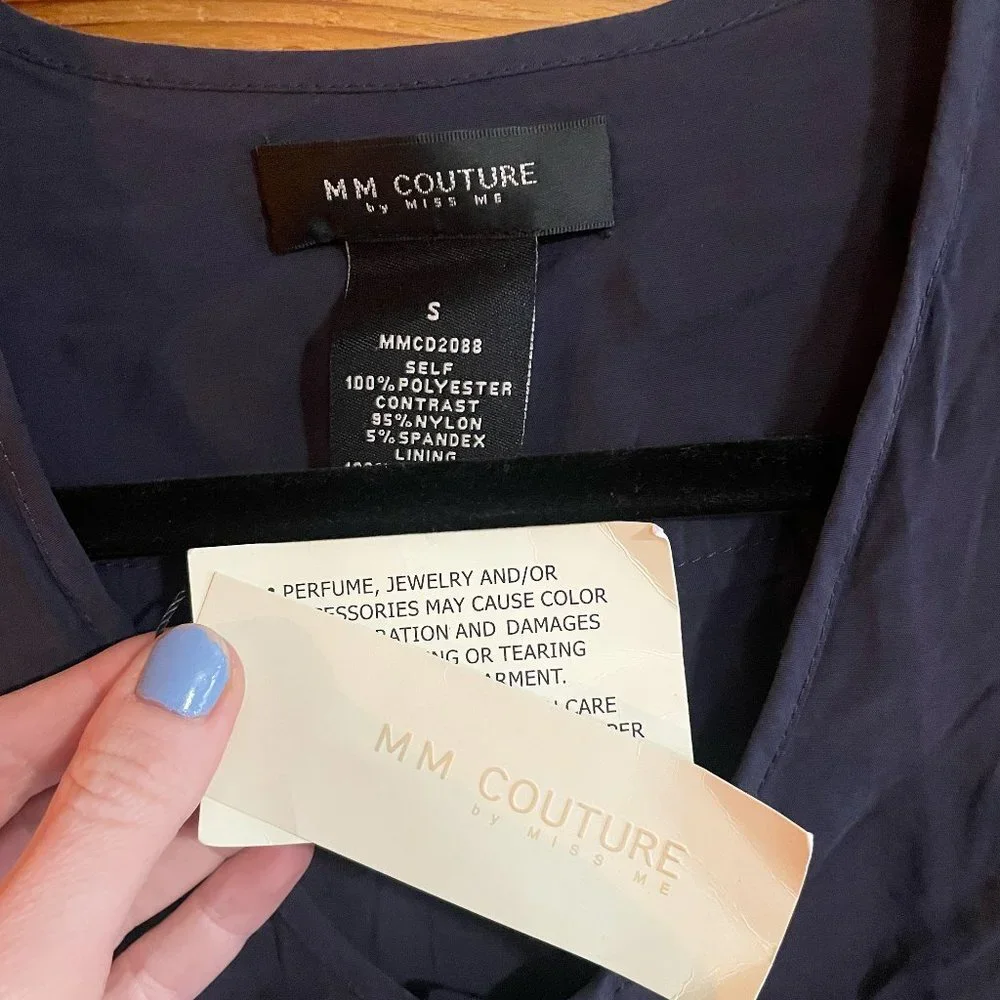 NWT MM Couture By Miss Me Dress Sequin Gray Dress Small - Picture 5 of 6